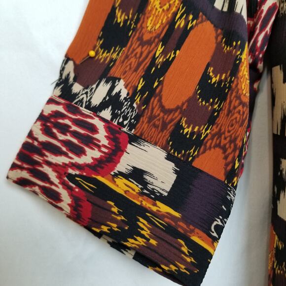 George Women's Crinkle Blouse w/Attached Cami Multicolor 3/4 Sleeves Size 2X-VTG - Picture 7 of 10